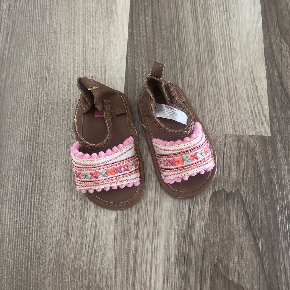 Carter's Brown Gladiator Sandals, 6-9 Months